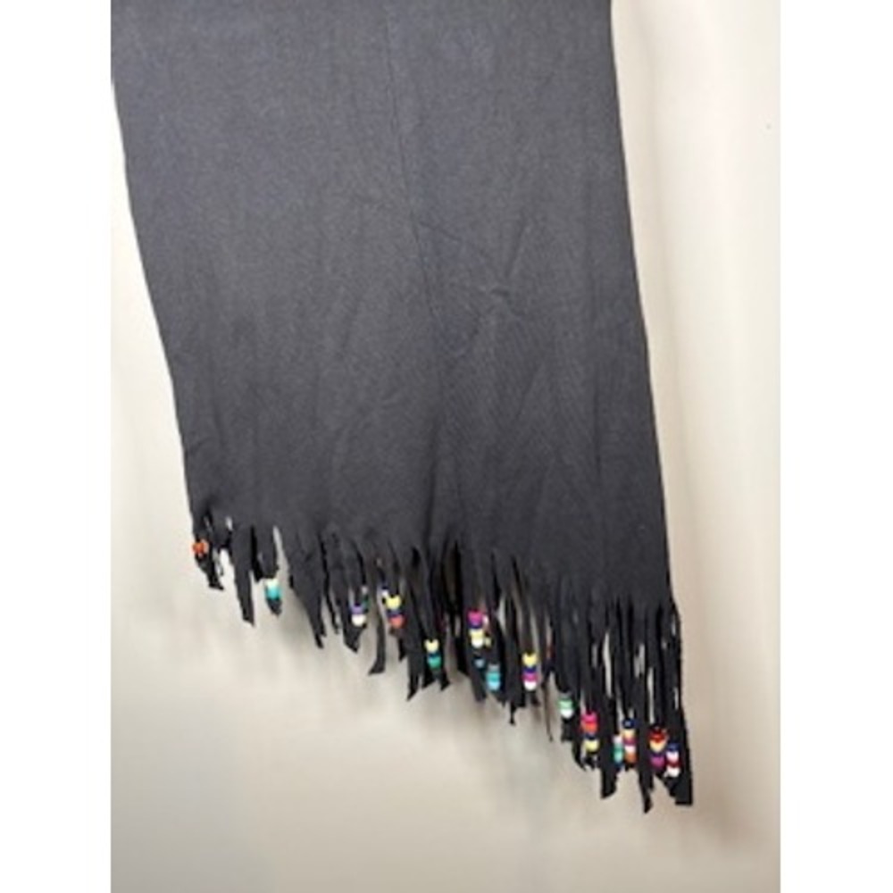 Vintage JNCO Jeans USA One Shoulder Dress Small Black Sacred Motor Fringe Biker - Picture 6 of 8